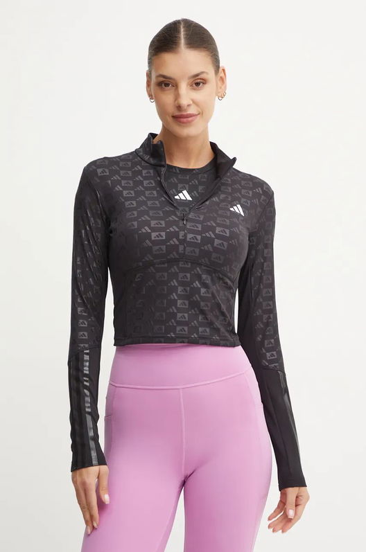 Adidas Performance Hanorac De Antrenament Hyperglam Culoarea Negru, Modelator, IK5501