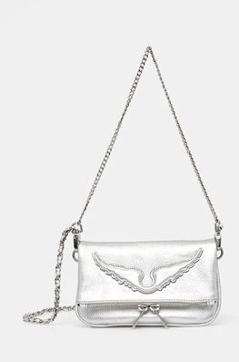 ZADIG&VOLTAIRE Poseta De Piele Culoarea Argintiu, LWBA02561