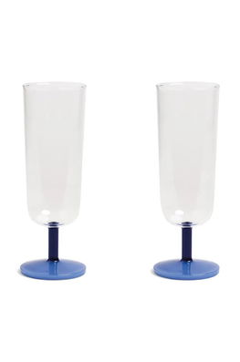 &k Amsterdam Set De Pahare De șampanie Mingle Blue 250 Ml Multicolor