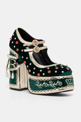 Koi Footwear Pumps Culoarea Verde, Cu Toc Drept, DPK80