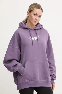 47 Brand Bluza MLB Los Angeles Dodgers Femei, Culoarea Violet, Cu Glugă, Cu Imprimeu, BB012PMUQVI636514II