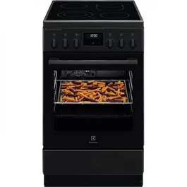 Aragaz electric Electrolux LKR564276K, SteamBake, AirFry, 50x60 cm, Grill, 58 l, autocuratare catalitica, Clasa A, Negru mat