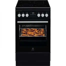 Aragaz electric Electrolux LKR564275K, 50x60 cm, Plita vitroceramica, SteamBake-gatire cu abur, 58 l, Autocuratare catalitica, Clasa A, Negru