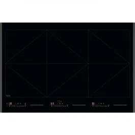 Plita incorporabila inductie AEG NIR86T08FB, 78 cm, Booster (6 zone), Conectivitate hota, Functie punte, Neagra