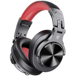 Casca OneOdio Fusion-A70-Red wireless, cu fir, tip over ear, utilizare multimedia, DJ, conectare prin Bluetooth 5.2 | Jack 3.5 mm | Jack 6.35 mm, difuzor 40 mm, impedanta 32 Ohm, acumulator 650 mAh, rosu