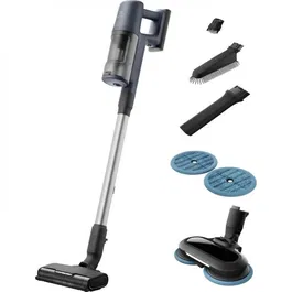 Aspirator vertical cu acumulator Electrolux Seria 600 EP61H21WE, 50 min autonomie, 21.6 V, Perie cu LED, Perie mop, Albastru