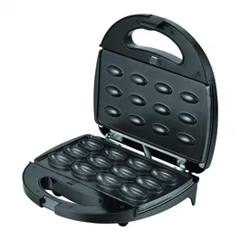 Aparat de facut nuci Heinner Dessert Supreme HNM-750BKS, 750W, capacitate 12 bucati, placi detasabile cu învelis neaderent, indicator luminos, manere termoizolate, Negru