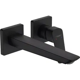 BATERIE LAVOAR LOGIS FINE CU MONTAJ PE PERETE SI PIPA 205MM, NEGRU MAT