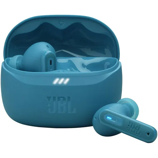 Casti In-Ear JBL Tune Beam 2, True Wireless, Bluetooth, ANC, Autonomie 48 ore, IP54, Spatial Sound, Multi-point, Turcoaz