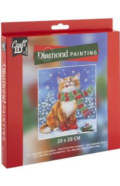 Set creativ pictura cu diamante: Pisicuta fericita