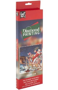 Set creativ pictura cu diamante: Mos Craciun