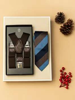 Pachet Cadou Barbati Accesorii Bretele Si Cravata Bman0322