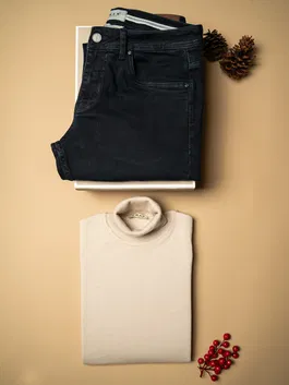 Pachet Cadou Barbati Blugi Denim Si Helanca Bumbac Bman0364