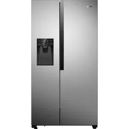 Frigider side-by-side Gorenje NRS9181VX, 535L, M:179.3cm, Dozator de apa, Iluminare LED, NoFrost, Compresor Inventor, Display, Clasa energetica F, Inox