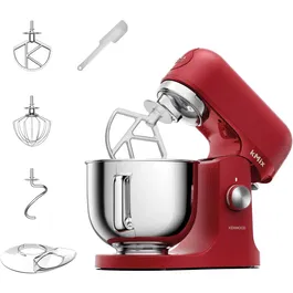 Robot de bucatarie KENWOOD kMiX KMX751ARD, 1000 W, vas inox 5 l, 6 trepte viteza, 3 accesorii patiserie, functie amestecare delicata, functie pornire lenta, rosu
