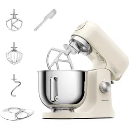 Robot de bucatarie KENWOOD kMiX KMX751ACR, 1000 W, vas inox 5 l, 6 trepte viteza, 3 accesorii patiserie, functie amestecare delicata, functie pornire lenta, bej