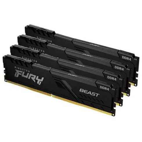 Memorie Kingston FURY Beast, 128GB DDR4, 3200MHz CL16, Quad Channel Kit