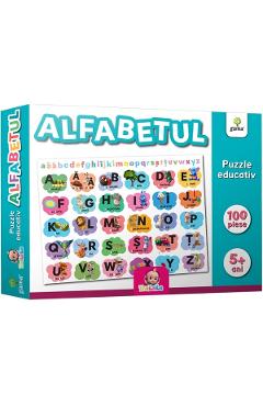 Alfabetul. Puzzle educativ 100 de piese
