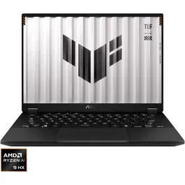 Laptop ASUS TUF Gaming A14 FA401WV cu procesor AMD Ryzen™ AI 9 HX 370 pana la 5.1GHz, 14'', 2.5K, WQXGA, 165Hz, IPS, 32GB LPDDR5X, 1TB SSD, NVIDIA® GeForce RTX™ 4060 8GB GDDR6, Windows 11 Home, Jaeger Gray