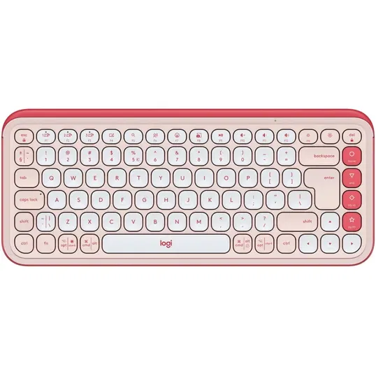 Tastatura Wireless Logitech POP ICON KEYS, Bluetooth, 3 Way Easy-Switch, Rose