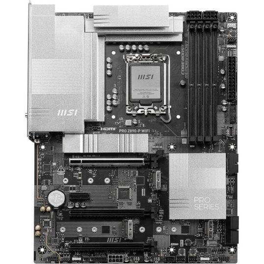 Placa de baza MSI PRO Z890-P WIFI, LGA1851, DDR5, ATX, Negru/Gri