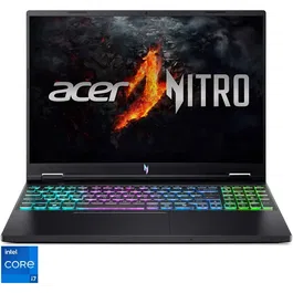 Laptop Gaming Acer Nitro 16 AN16-73-78U7 cu procesor Intel® Core™ i7-14650HX pana la 5.2GHz, 16'', WUXGA, IPS, 165Hz, 16GB RAM DDR5, 1TB SSD, NVIDIA® GeForce RTX™ 4060 8GB GDDR6, No OS, Obsidian Black