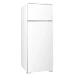 Frigider cu doua usi incorporabil Samus SDBI294E, 205 L, Clasa energetica E, Termostat reglabil, 4 rafturi sticla, H 145 cm, Alb