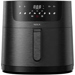 Friteuza aer cald Tesla AF800B, 8 L, 1800W, Panou digital, 8 programe, Negru