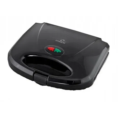 Aparat de facut vafe TKT003 Raspberry, Titanium, 750W, Negru