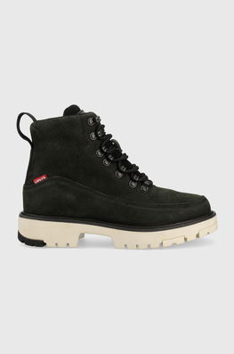 Levi's Pantofi De Piele Intoarsa Solvi High Culoarea Verde
