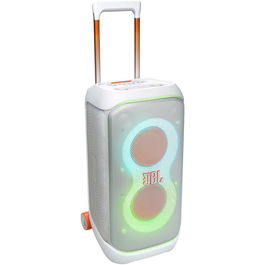 Sistem audio portabil JBL Partybox Stage 320, 240W RMS, Baterie detasabila, IPX4, Auracast, AI Sound Boost, Alb