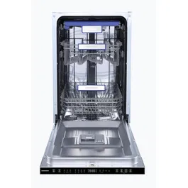 Masina de spalat vase incorporabila Heinner HDW-BIM45710AD+++, 10 seturi, 7 programe, Clasa D,Display LED, Auto-door opening, Aquastop, 45 cm