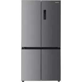 Side by side Heinner HSBS-HM522MDNFXE++, 522 l, Clasa E, Full No Frost, Convertibil frigider/congelator, Compresor Dual Inverter, Alarma usa deschisa, Dark Inox