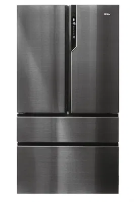 RESIGILAT ! Frigider French Door No Frost Haier HB26FSNAAA, 100 cm, 4 usi, iconic black, inverter, masina cuburi gheata