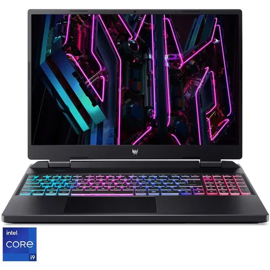Laptop Gaming Acer Predator Helios Neo 16 PHN16-72-93LN cu procesor Intel® Core™ i9-14900HX pana la 5.8 GHz, 16,WQXGA, IPS, 240Hz, 32GB DDR5 RAM, 1TB SSD, NVIDIA® GeForce RTX™ 4070 8GB GDDR6, Windows 11 Home, Abyssal Black