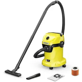 Aspirator fara sac WD 3-18 V-17/20, 17 L, Maner detasabil, Galben
