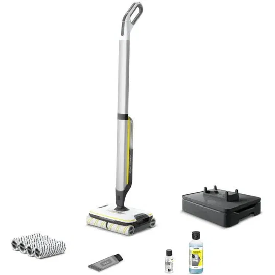 Aparat de curatat podele FC 7 Signature Line, LED inclus, 400 ml, Statie de curatare si stationare, Alb
