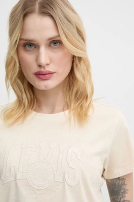 Levi's Tricou Din Bumbac Femei, Culoarea Bej, A8804