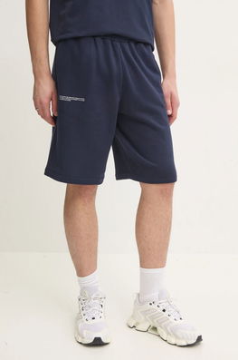 Pangaia Pantaloni Scurti Din Bumbac Culoarea Albastru Marin, Neted