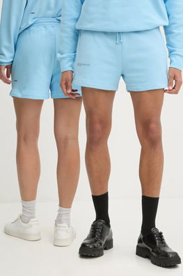 Pangaia Pantaloni Scurti Din Bumbac Culoarea Turcoaz, Neted