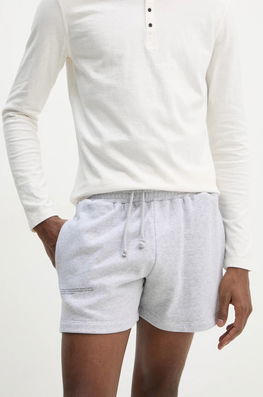 Pangaia Pantaloni Scurti Din Bumbac Culoarea Gri, Neted
