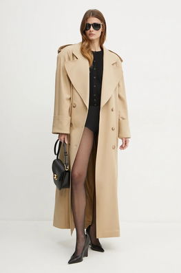 La Mania Palton Femei, Culoarea Bej, De Tranzitie, Oversize, LEGACY