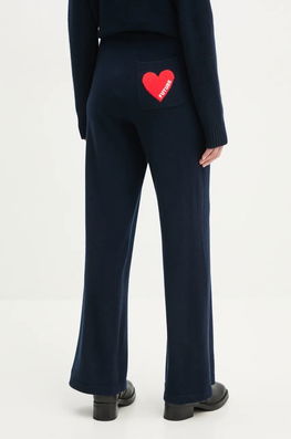 FROM FUTURE Pantaloni De Trening Din Cașmir Culoarea Albastru Marin, Cu Imprimeu, WJO01388