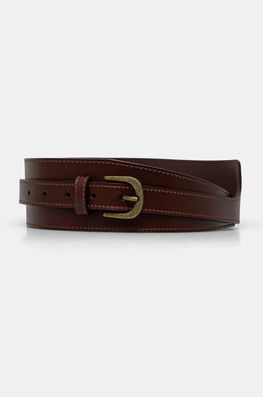 Hoss Intropia Curea De Piele Femei, Culoarea Bordo, 5028285