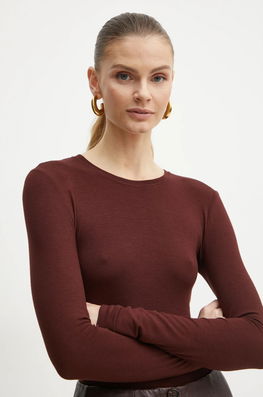 La Mania Longsleeve MILO Femei, Culoarea Bordo, LM.MILO