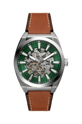 Fossil Ceas EVERETT AUTOMATIC SKELETON Bărbați, Culoarea Maro, ME3261