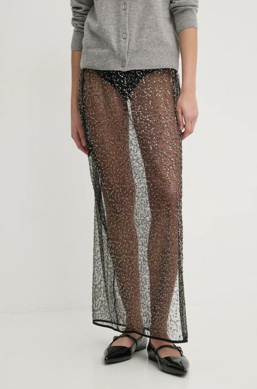 Samsoe Samsoe Fustă SAAGNETA Culoarea Negru, Maxi, Drept, F24400144