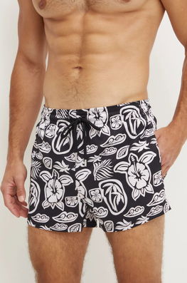 Vilebrequin Pantaloni Scurti De Baie MANTA Culoarea Negru, MTAAF501