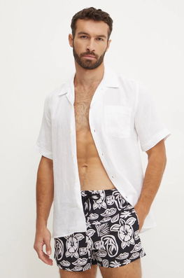 Vilebrequin Camasa De In CHARLI Culoarea Alb, Regular, HARH9U10