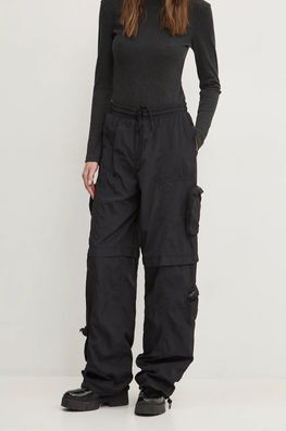 Hugo Blue Pantaloni Femei, Culoarea Negru, Drept, High Waist, 50523136